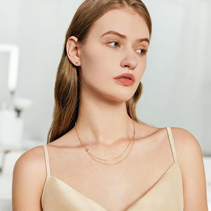 40 Pack Necklace Chains Bulk Silver and Gold Chain Necklace for Jewelry Making Adjustable Women Necklace Findings DIY Cable Link Chains Durable Tarnish Charm Accessories (19.3 Inches)