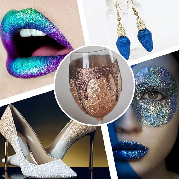 Fine Glitter for Epoxy Resin, Set of 45 Colors, Estanoite Extra Fine Craft Glitter Powder, Assorted Nail Arts Glitter, Cosmetic Powder for Body Face Hair Eye and Tumbler Candle Making