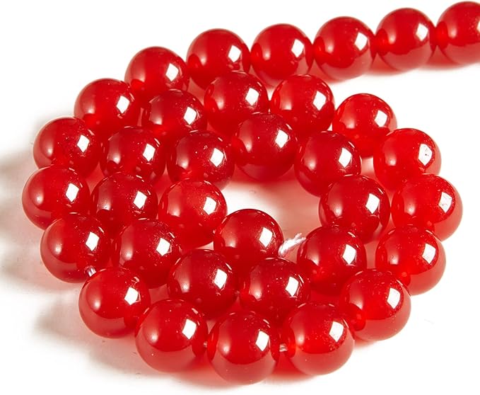 100pcs 10mm Carnelian Beads Natural Gemstone Beads Round Loose Beads for Jewelry Making