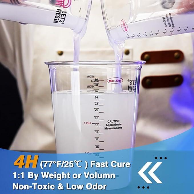 LET'S RESIN Silicone Mold Making Kit 15A, 4H Faster Curing Liquid Silicone Rubber, Super Elastic Translucent Clear Mold Making Kit, Molding Silicone for Silicone Molds, Soap Making, Clay(22lbs)