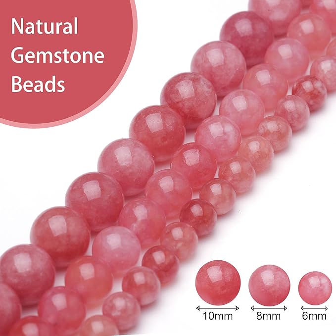 Natural Stone Beads for Jewelry Making,6mm Ice Type Sunstone Polished Smooth Round Gemstone Beads for Bracelet Necklace 15 Inch