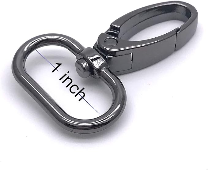 1 inch Swivel Lobster Clasps 1" Swivel Hooks for Purse Bag Making Push Gate Swivel Snap Hooks Fashion Clips 10pcs Gunmetal