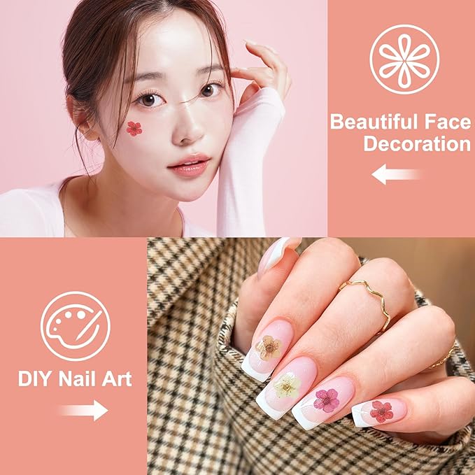 uxcell 100Pcs Dried Pressed Flowers, 0.24-0.31" Colorful Dried Pressed Narcissus Flowers Bulk for Nail Art Resin Jewelry Candle Card Making Scrapbook Phone Case Decoration, White