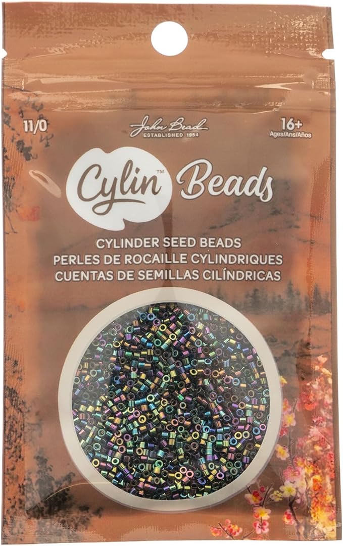 John Bead 25g Cylin Beads Purple Iris 11/0 Glass Cylindrical Seed Beads for Jewelry Bracelets Necklaces Earrings Making Embroidery Home Decor