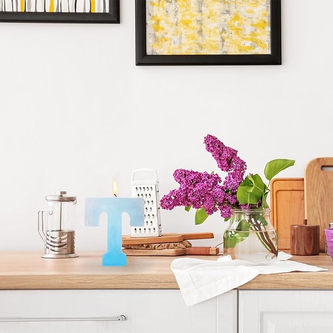 Gartful Resin Letter Molds for Casting, T Capital Alphabet Resin Silicone Molds for Epoxy, Thick 3D Silicone Letter Molds for Making Letters, Word Sign Art, DIY Crafts, Making Candle, Party Home Decor