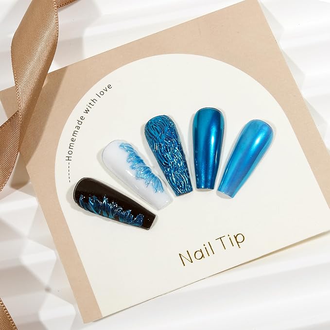 Artdone Chrome Nail Powder, Azure Iridescent Aurora Powder Metallic Mirror Effect Pigment Pearlescent Mermaid Pigment Pearl Glitter Dust Kit, Nail Art Decoration, Resin Craft