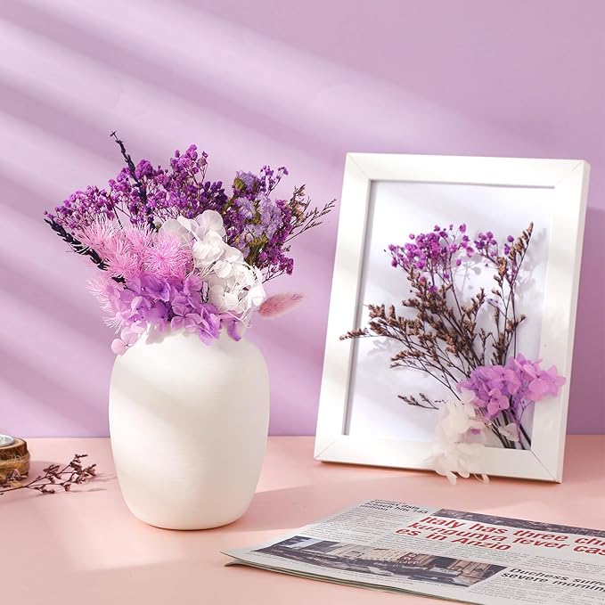 Real Dried Flowers, Natural Dry Flowers Mixed Natural Pressed Flowers Flores Secas Dried Florals for Crafts,Resin,Candle Making (Purple)