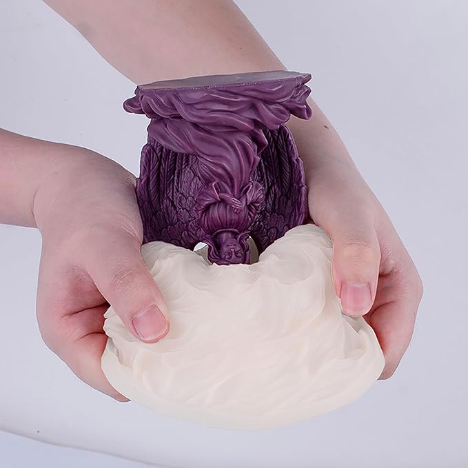 Large Wing Angel Maria Nativity Scene Silicone Wave Spiral Candle Mold - Silicone Resin Casting Molds for Candle & Resin & Soap Craft Supplies