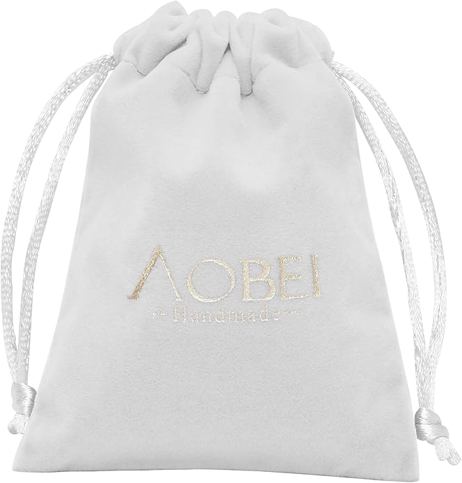 Aobei Pearl 18K Gold Plated Paperclip Chain Choker Satellite Chain Freshwater Cultured Biwa Pearl Pendant Necklace Dainty Jewelry for Women