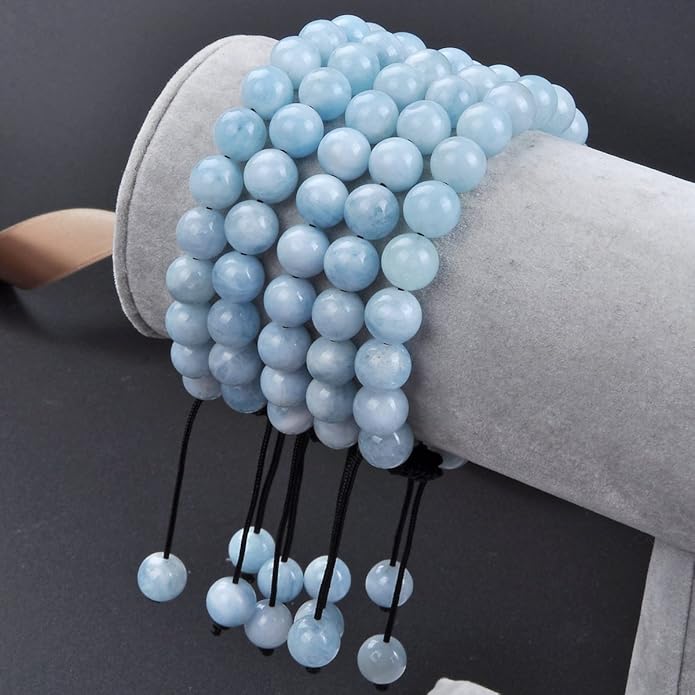 MASSIVE BEADS Natural Healing Power Gemstone Crystal Beads Unisex Adjustable Macrame Bracelets
