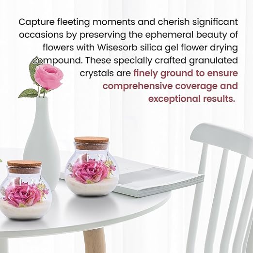 (NET 36 LBS) Silica Gel for Flower Drying, Silica Gel Flower Drying Crystals, Reusable Flower Drying Silica for Wedding Bouquet Preservation