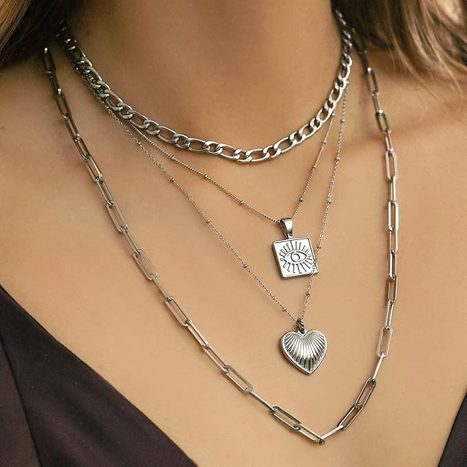 Kyutong Dainty Beaded Chain for Jewelry Making Silver Cable Chain Spool 304 Stainless Steel Chains Link for Women Men Making Jewelry Craft Finding Supplies