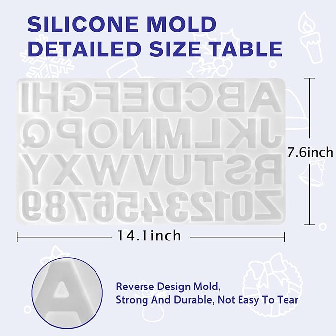 IGaiety Resin Alphabet Mold Starter Kit 169 Pcs Letter Silicone Keychain Molds Reversed Backward Number Molds with Epoxy Resin Pigments Tools for Beginners Adults Jewelry Pendant