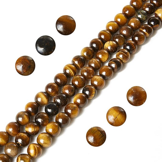100pcs 6mm Yellow Tiger Eye Beads Natural Gemstone Beads Round Loose Beads for Jewelry Making
