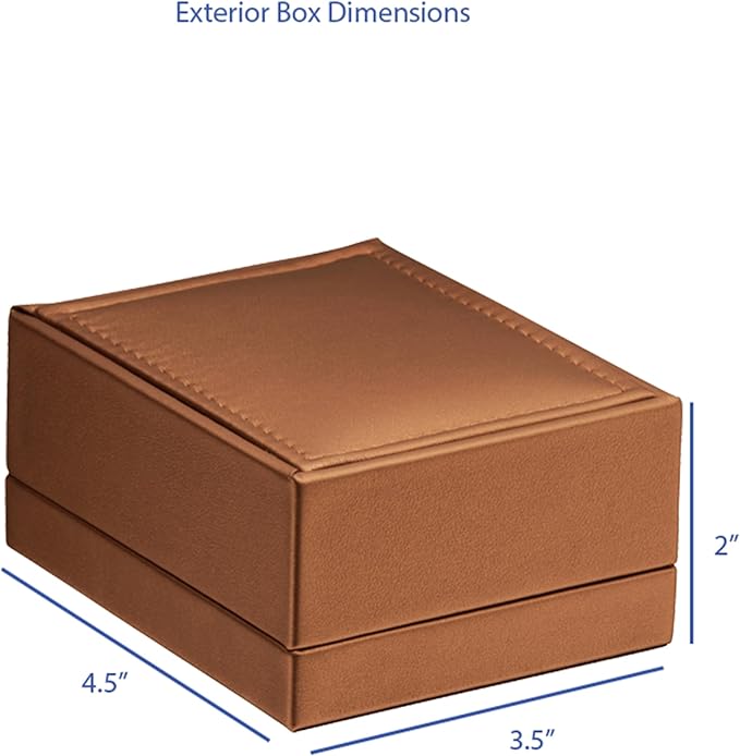 Luxury Leather Jewelry Gift Box - Premium Necklace Box & Earring Display Case for Women & Men - Universal Necklace Holder & Earring Box, Ideal for Earrings Pendants Hoops & Necklace by AllurePack