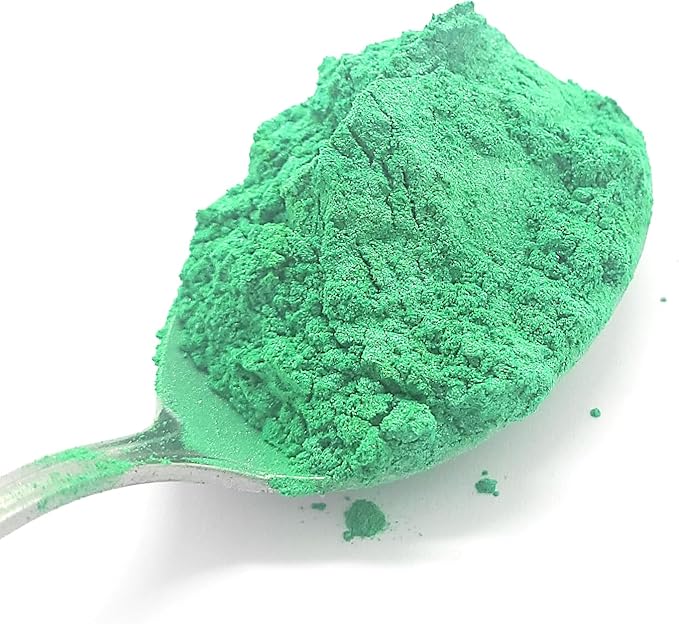 Pearl Mica Powder Pigment Dye - 500 grams (1.1 lbs) - Best Bulk Price for Fine Arts, Crafting, Painting, Bath bomb Soap Candle Slime Jewelry Making, Epoxy Resin, Woodworking (Green AG04)