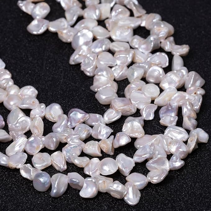 20pcs 6-8mm Keshi Baroque Pearl Beads, Irregular Freshwater Pearls for Jewelry Making, Bracelets, Necklaces and DIY Craft