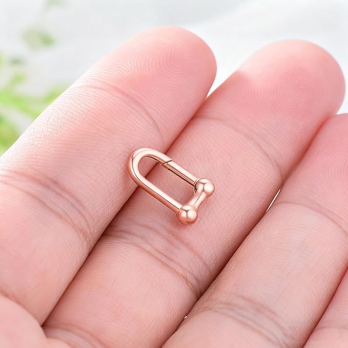 14K Gold Jewelry Clasp Necklace Extender Clasp Bracelet Extension Connector for DIY Necklace Bracelet Anklet Jewelry Making (Style 11-Rose)