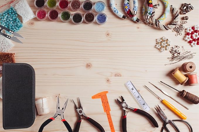 PAXCOO 19Pcs Jewelry Making Tools Kit with Zipper Storage Case for Crafting and Repair