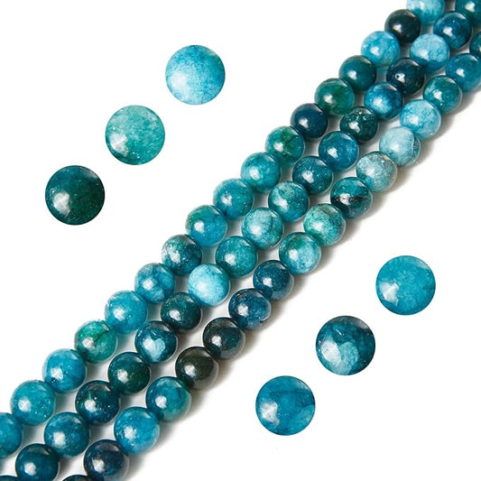 100pcs 8mm Apatite Beads Natural Gemstone Beads Round Loose Beads for Jewelry Making