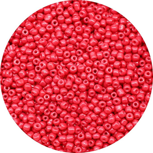 THUTEP 8000 pcs 3mm Seed Beads, Tiny Craft Beads for Bracelet Making, Bracelet Kits for DIY Jewelry Craft (MediumRed)