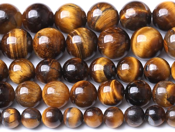4mm 90pcs AAA Yellow Tiger Eye Gemstone Beads Natural Round Loose Crystal Energy Stone Healing Power for Jewelry Making 1 Strand 15" (4mm, Yellow Tiger Eye Stone)