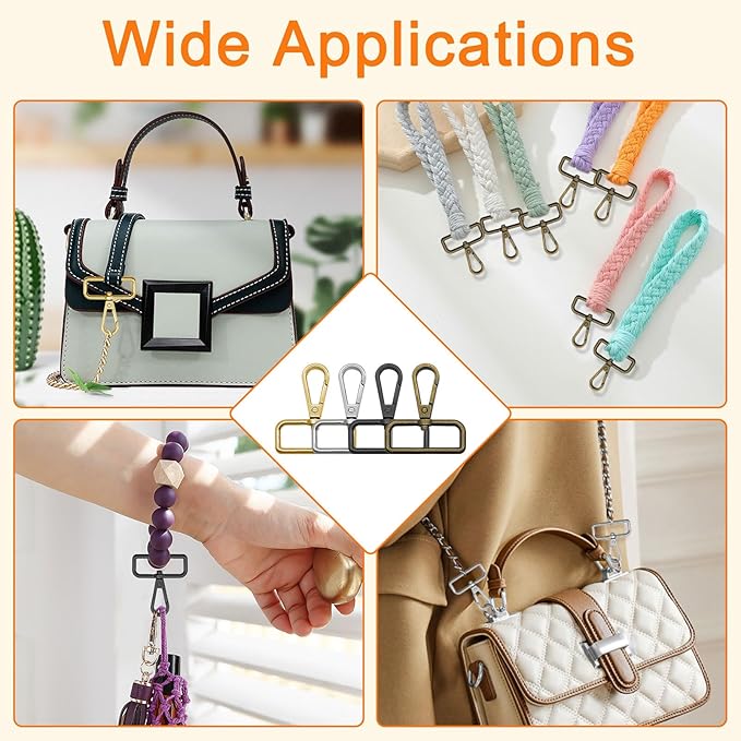 16pcs Swivel Clasps 1 1/2 inch Metal Swivel Lobster Clasp Claw Lanyard Snap Hook Metal Clasp Hook Keychain Clip Hook for Keychain Making, Lanyard Making, Purse Hardware, DIY Craft(4 Colors)