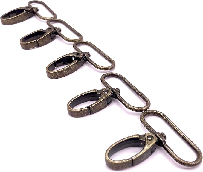 1-1/2 inch Swivel Clasps Swivel Lobster Claw Clasp 1.5 inch Swivel Clips 38mm Swivel Hooks for Purse Bag Making 10pcs Antique Bronze