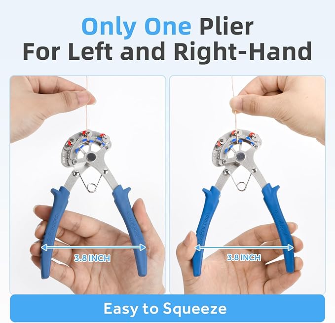 Looper Pliers in One Step for Jewelry Making, 1.5mm-2.25mm-3mm Looping Size, Beading Looper Tool, Wire Looping Pliers for 24-18 Gauge Craft Wire, Patented