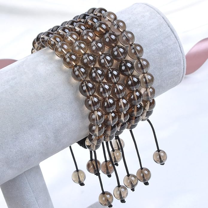 MASSIVE BEADS Natural Healing Power Gemstone Crystal Beads Unisex Adjustable Macrame Bracelets