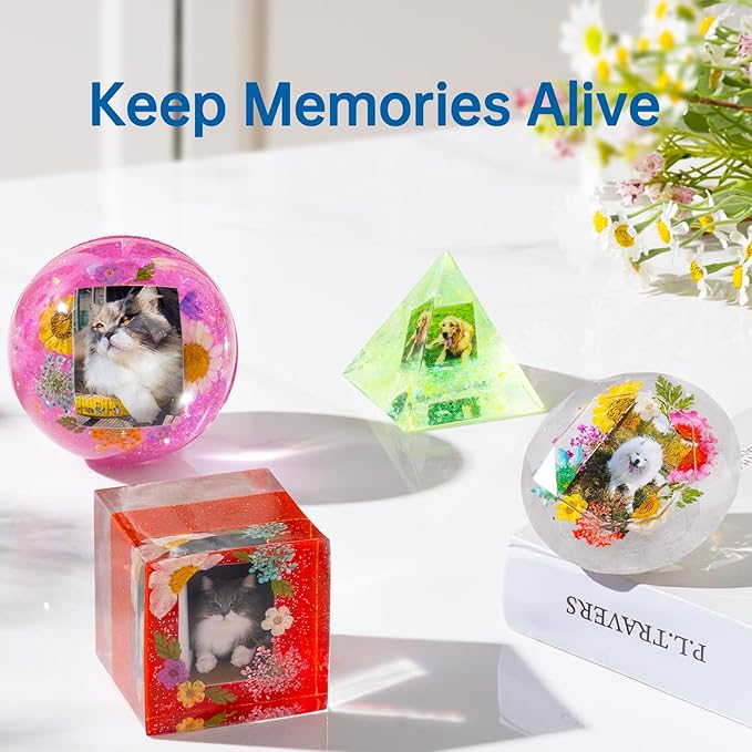 LET'S RESIN Epoxy Resin Kits and Molds Complete Set, 16oz Resin Art Kit with Silicone Molds, Pigment, Dried Flowers, Crafts for Adults, Beginners, Art Supplies for DIY Lovers, DIY Gift for Women