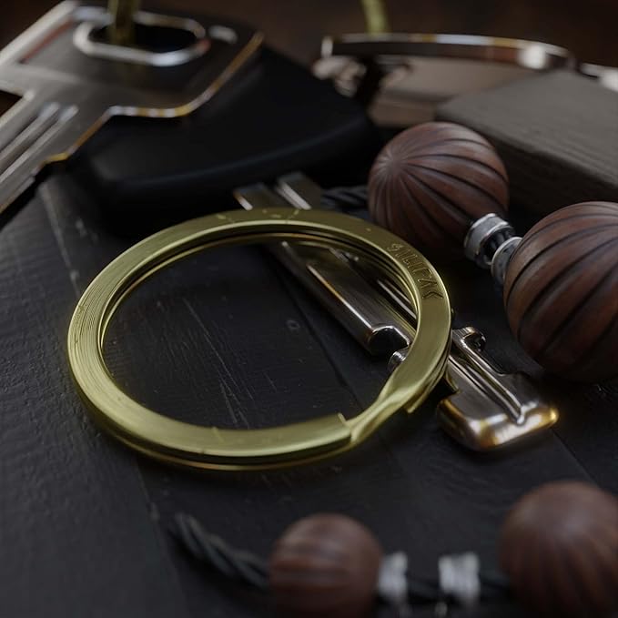 Key Rings Flat Split Keychain Bulk – Heavy Duty 1.18" (30 mm) Keyring – Organize Fast for Car & Home, Lanyards, School/Office/DIY – Metal Dog Tag Rings – Silver/Gold/Rainbow/Gunmetal