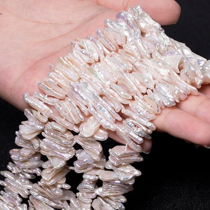 20pcs 4-20mm Irregular Baroque Pearl Beads, Mixed Size Freshwater Pearls for Jewelry Making, Bracelets and Crafts