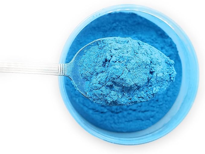 Pearl Mica Powder Pigment Dye - 500 Grams (1.1 lbs) - Best Bulk Price for Fine Arts, Crafting, Painting, Bath Bomb Soap Candle Slime Jewelry Making, Epoxy Resin, Woodworking (Blue BL15)