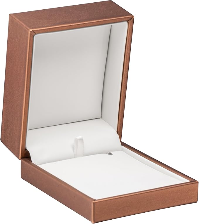 Luxury Leather Jewelry Gift Box - Premium Necklace Box & Earring Display Case for Women & Men - Universal Necklace Holder & Earring Box, Ideal for Earrings Pendants Hoops & Necklace by AllurePack