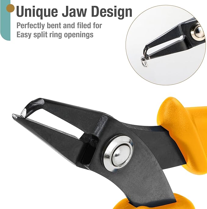 Beaditive Split Ring Pliers | Jewelry Making, Beading, Crafting | High-Carbon Steel | 5-Inch (Honeycomb)