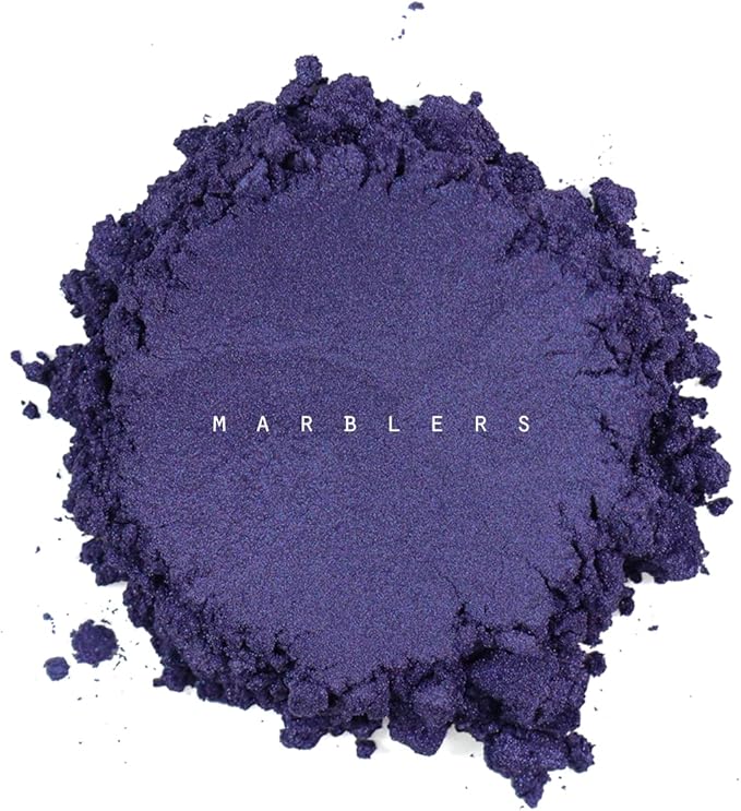 MARBLERS Purple Mica Powder [Blueberry] 4oz (113g) | Cosmetic Grade | Epoxy Resin Pigment | Dye | Non-Toxic, Vegan, Cruelty-Free | Lip Gloss, Nails, Body Butter, Bath Bomb, Candle & Soap Making