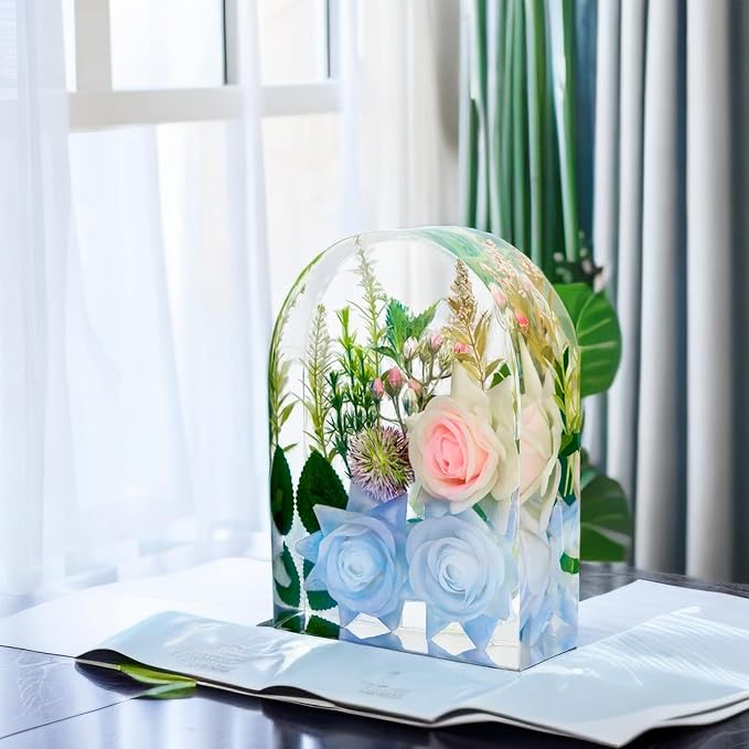 Resin Molds Silicone,Epoxy Resin Casting Craft Mold for Flower Preservation Bookends DIY Art (Arch)