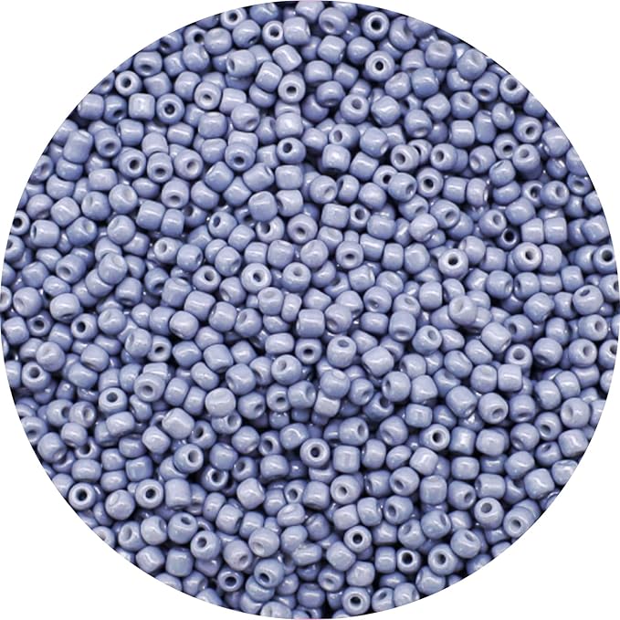 THUTEP 8000 pcs 3mm Seed Beads, Tiny Craft Beads for Bracelet Making, Bracelet Kits for DIY Jewelry Craft (Grey)