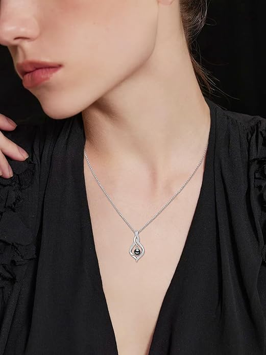 Tahitian Black Pearl AAAA 18K Gold Plated Sterling Silver Pendant Necklace for Women Wife Mom Girlfriend Valentine Her Jewelry Gift for Anniversary Birthday Christmas