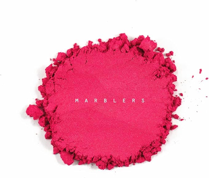 MARBLERS Pink Mica Powder [Hot Pink] 4oz (113g) | Cosmetic Grade | Epoxy Resin Pigment | Dye | Non-Toxic, Vegan, Cruelty-Free | Lip Gloss, Nails, Body Butter, Bath Bomb, Candle & Soap Making