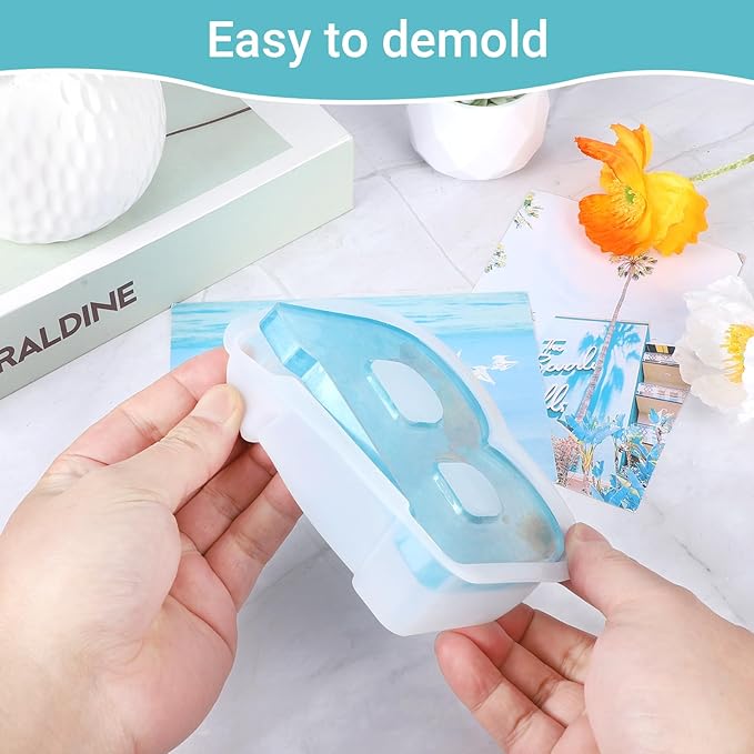 Gartful Resin Letter Molds for Casting, B Capital Alphabet Resin Silicone Molds for Epoxy, Thick 3D Silicone Letter Molds for Making Letters, Word Sign Art, DIY Crafts, Making Candle, Party Home Decor