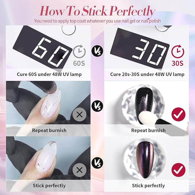 BORN PRETTY White Pearl Chrome Nail Powder And Chameleon Aurora Nail Powder Pigment Mermaid Pigment Pearl Glitter Dust Kit,Nail Art Decoration 2Boxes