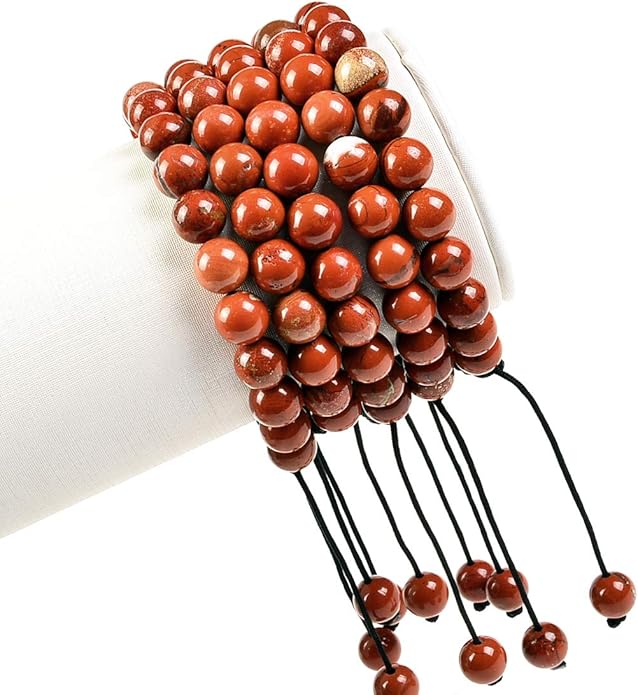 MASSIVE BEADS Natural Healing Power Gemstone Crystal Beads Unisex Adjustable Macrame Bracelets