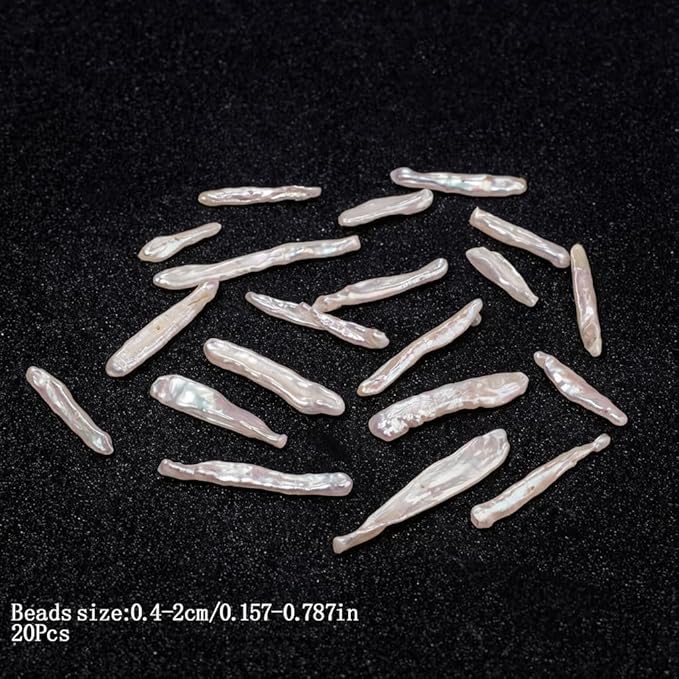 20pcs 4-20mm Irregular Baroque Pearl Beads, Mixed Size Freshwater Pearls for Jewelry Making, Bracelets and Crafts