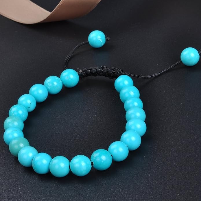 MASSIVE BEADS Natural Healing Power Gemstone Crystal Beads Unisex Adjustable Macrame Bracelets