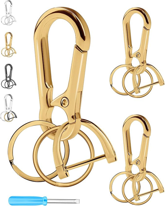 FIVEIZERO 13Pcs Keychain Clips Kit, Key Ring and Keychain Clip, D Rings, Key Rings Bulk, Key Rings for Home Car Keys, Office