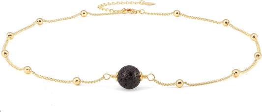 Aobei Pearl 18K Gold Plated Paperclip Chain Choker Satellite Chain Freshwater Cultured Biwa Pearl Pendant Necklace Dainty Jewelry for Women