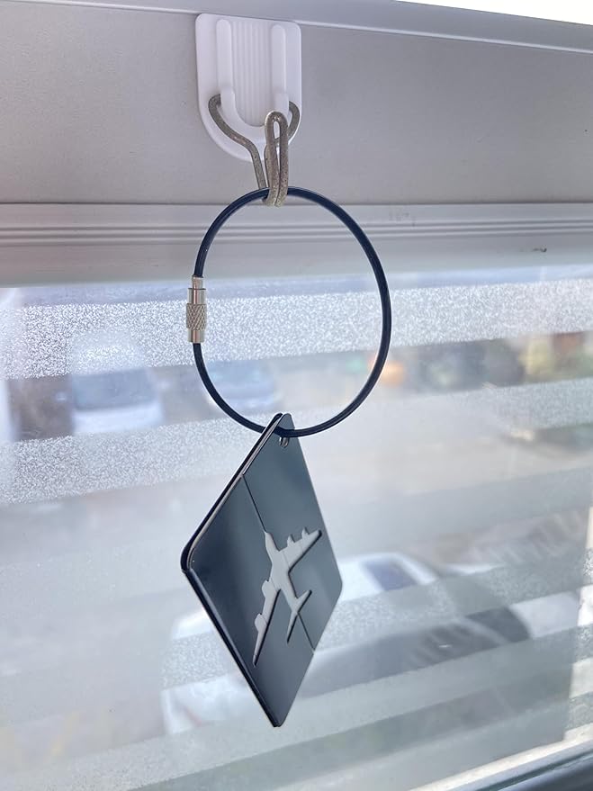 CrocSee Pack (20) Stainless Steel Wire Keychains Cable, Key Chain Rings, Heavy Duty Luggage Tags Loops Tag Keepers 2mm Twist Barrel (Cable Length: 6 inches)