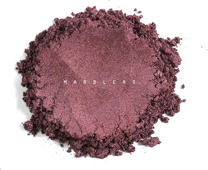 MARBLERS Purple Mica Powder [Wine] 4oz (113g) | Cosmetic Grade | Epoxy Resin Pigment | Dye | Non-Toxic, Vegan, Cruelty-Free | Lip Gloss, Nails, Body Butter, Bath Bomb, Candle & Soap Making